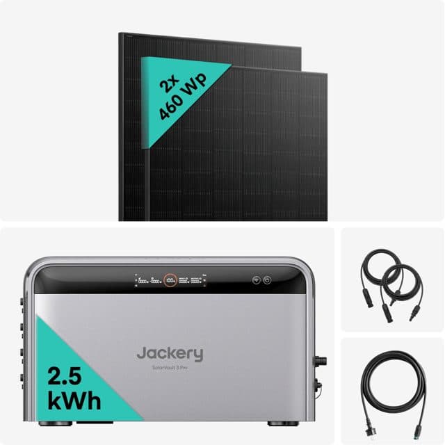 920 W Balkonkraftwerk mit Jackery SolarVault 3 Pro