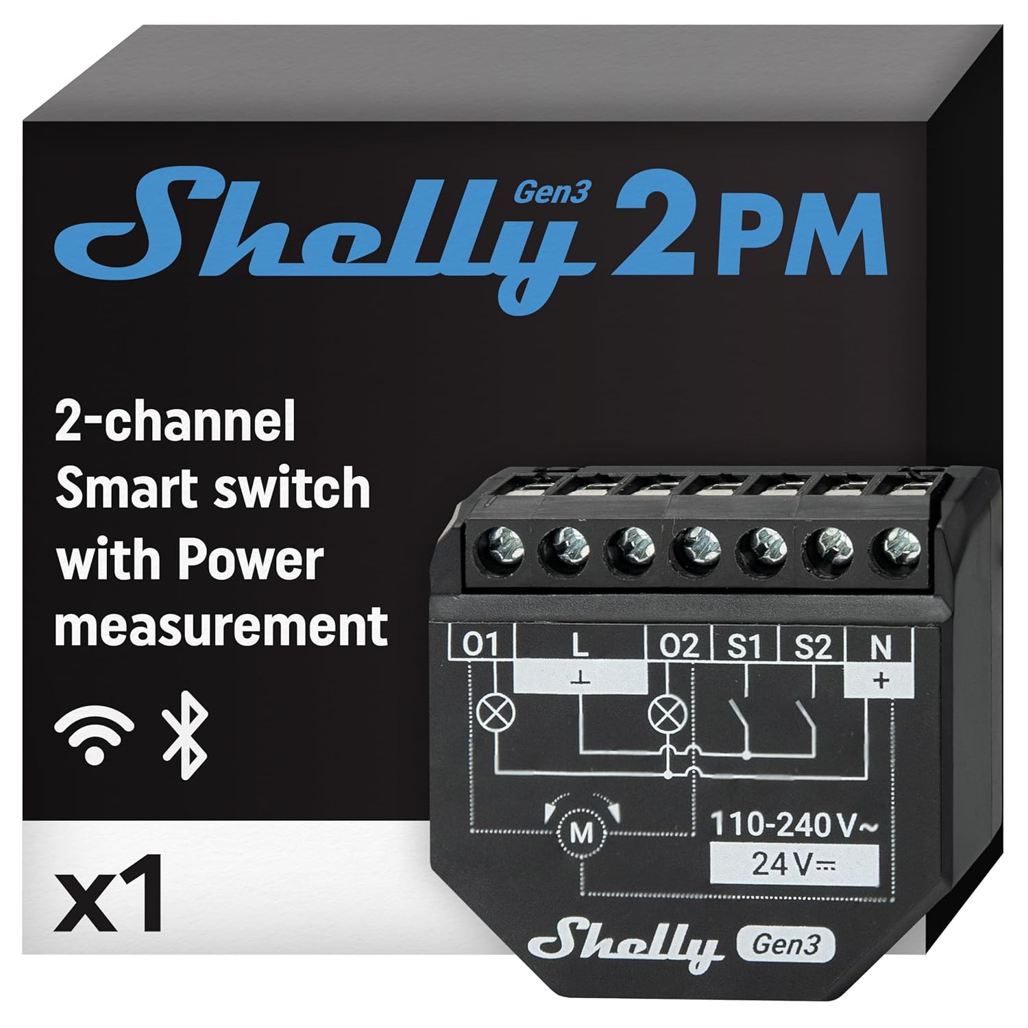 Shelly 2PM Gen3 (2-Kanal + Strommessung)