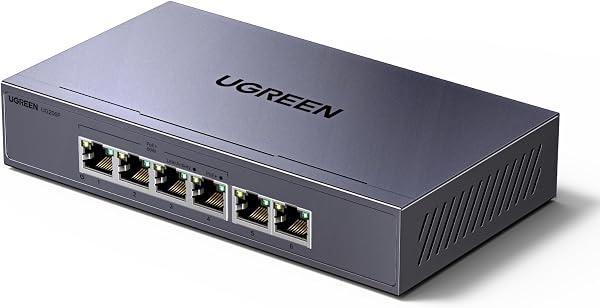 UGREEN PoE Switch, 4 PoE+ und 2 Uplink